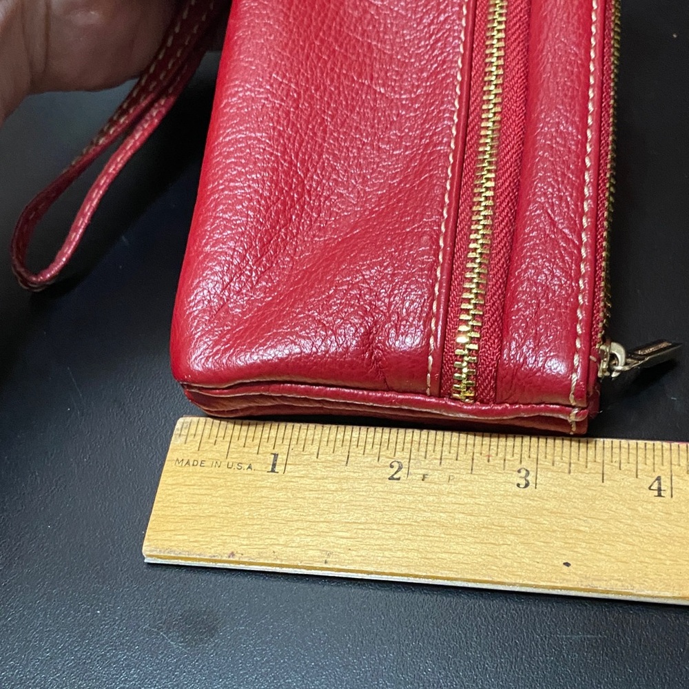 Vintage Celsius Red Leather Wristlet - Picture 3 of 14